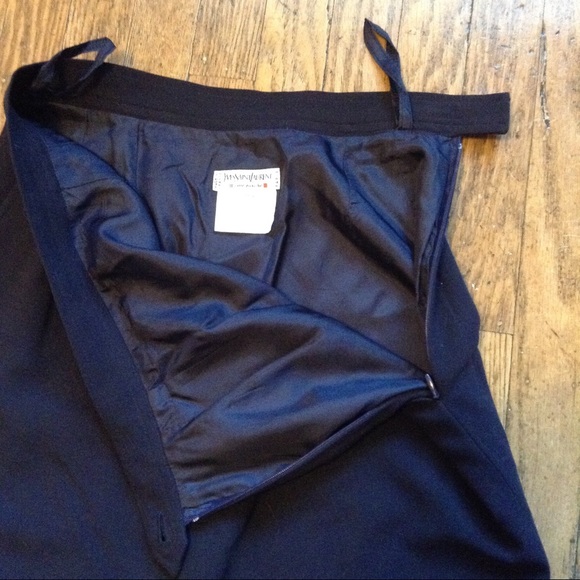 YSL Pencil Skirt w/Pockets! Wool Crepe! Size 38 - Picture 5 of 8